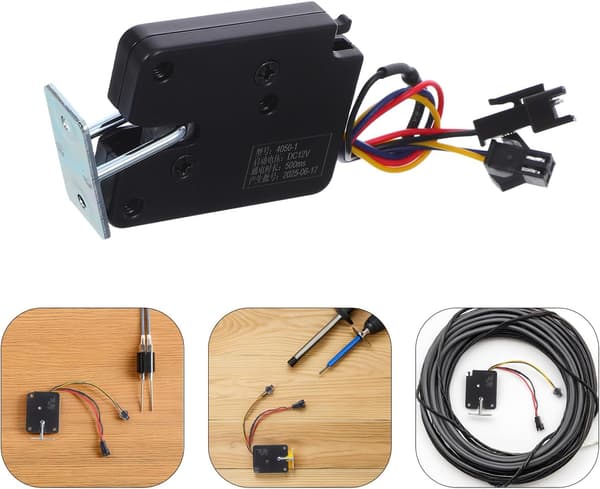 Elektrisk Kontrollås Dc12V Mini Servodørlås med Deteksjonsbryter