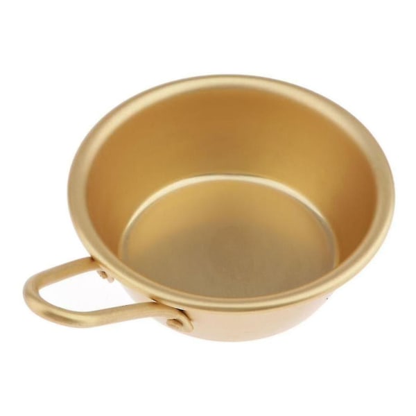 Vinsuppeskål Risskål i rustfrit stål med håndtag Risskål Krydderiskål (farve: guld) (1 stk)