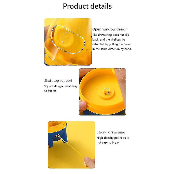 Køkken Gadget Værktøj Æggehvide Blomme Mixer Manuel Æggeblomme Albumin Blender Shaker Æg Pulleryellow1pcs