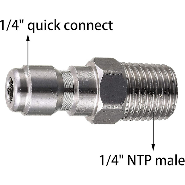 1/4 Tomme Hun-NPT Fitting, 1/4 Tomme Han-NPT Fitting