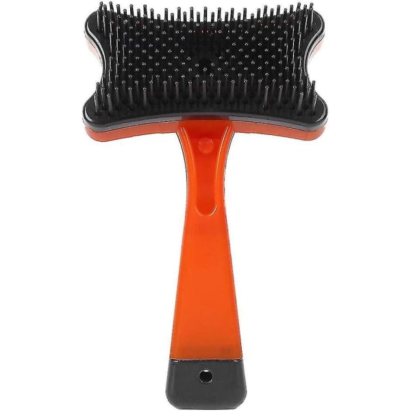 Pet Grooming Brush Dog Brush Cat Brush Self-cleaning Slicker Brush Pet Grooming Comb Pet Hair Cleaning Brush Cat Dog Brush (orange) (1pcs)