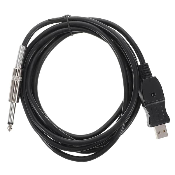 3-meters USB Gitarr Bas till USB Länkkabel Elgitarr Omvandlarkabel Koppar PVC Material