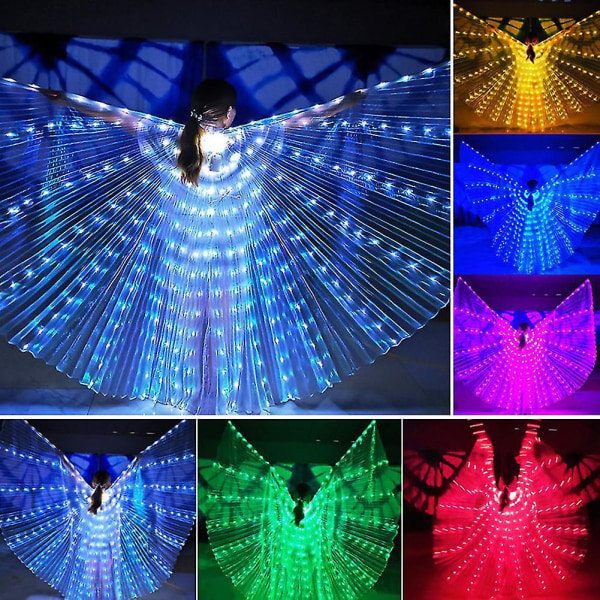 2023 Hot 145 cm LED-sjal Butterfly Dancing Glowing Cape