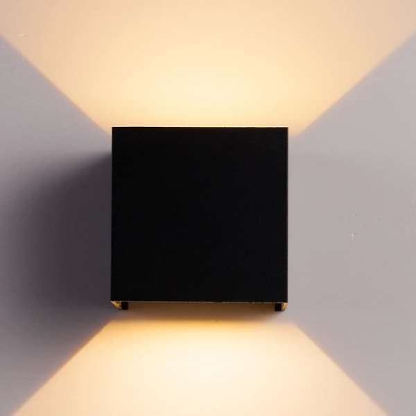 12W LED Aluminium Vegglampe Skinneprosjekt Kvadrat Utendørs