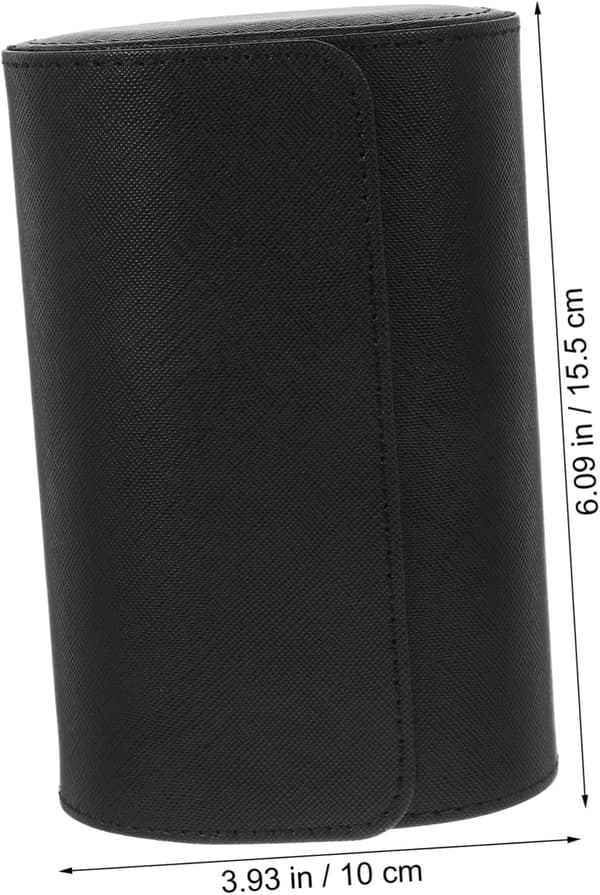 Læder ur opbevaringsboks til mænd Bærbar rejsetaske Elastisk PU-læder rum Ur Organizer Roll