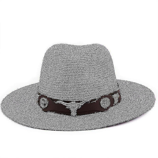 Klassisk Panamahatt Sommar Solhattar För Kvinnor Män Strand Halmhatt Taro purple