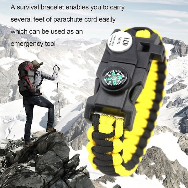 Emak 20-i-1 Vattentät SOS LED Camping- och Vandringsarmband