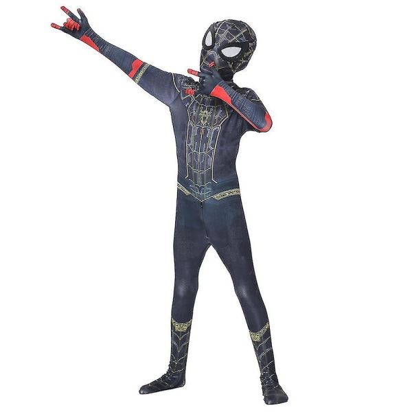 Spider-Man: No Way Home Zentai Bodysuit Barnedrakt for Gutter Superhelt Kostyme 3-4 Years