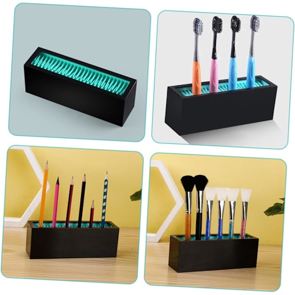 Silikone Makeup Børsteholder Mint Organizer Makeup Organizer Børsteholder