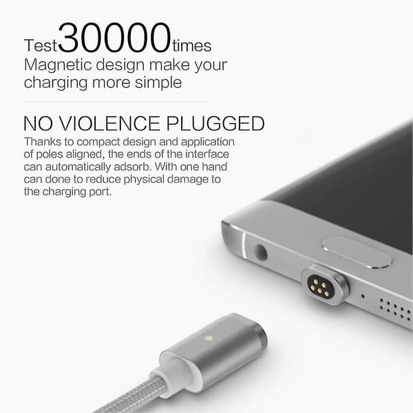 Wsken Magnetisk Ladningskabel Android LED-lader