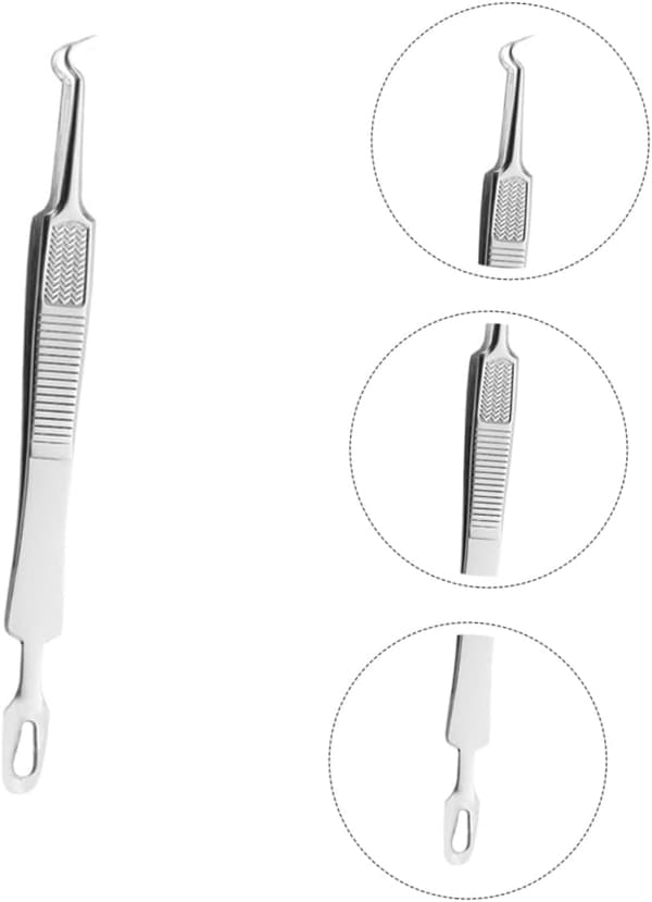 9 stk. Blackhead Extractor Buet Pincet Sæt Rustfrit Stål Fjerne Bumser