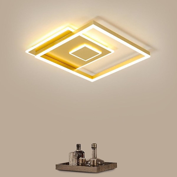 45 cm LED-kattovalaisin pyöreä neliö ympyrä moderni pohjoismainen kulta