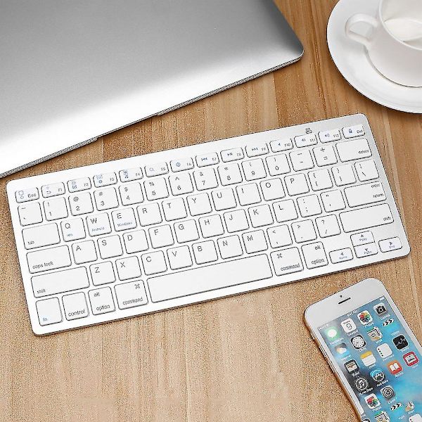 Hopeaa Ultra-ohut Langaton Bluetooth-näppäimistö iPad Mini Mac