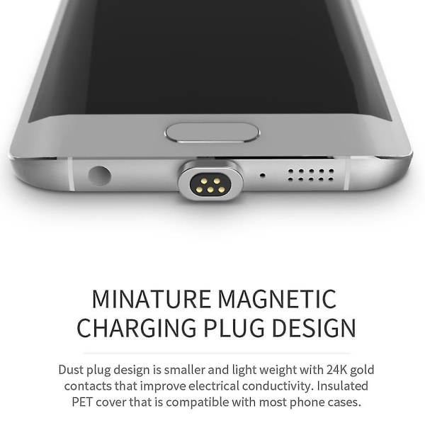 Wsken Magnetisk Opladningskabel Android LED Oplader