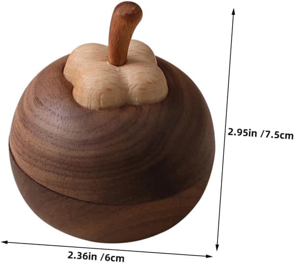 Trä eterisk olja diffusor dekor svart valnöt massivt trä icke-eld aromaterapi spridande prydnad