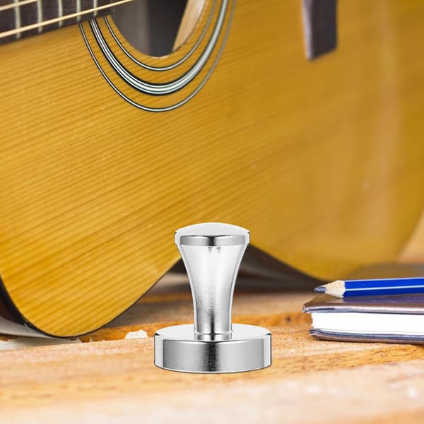 Gitarrreparationsmagnet 2-pack rund metall akustisk folkgitarr DIY-verktyg enkel att använda silver för sprickfixering