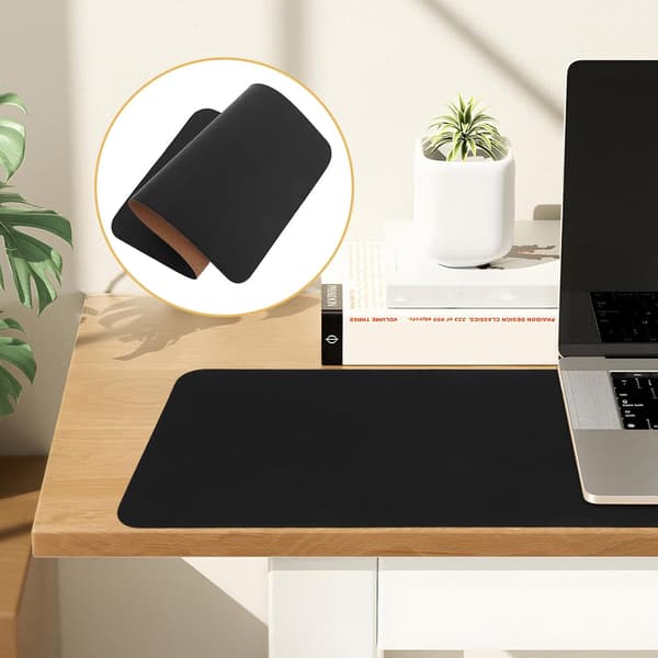 Ekstra stor musematte i korklær 60x30cm Sklisikker kontorbordmatte Stropp Solid bordmatte
