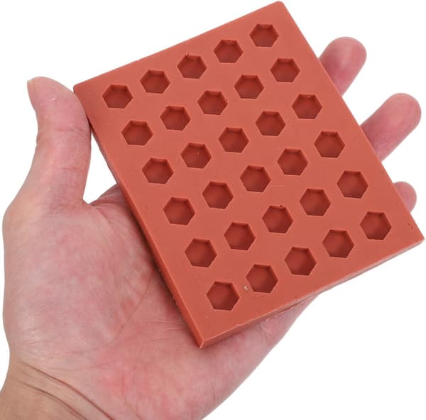 Mini mursten silikoneform sekskantet form til gør-det-selv miniature byggeprojekter simulations murstensmodelforme