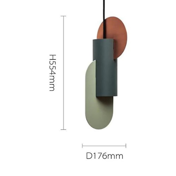 17,6 cm 1-valaisimen moderni ja luova riippuvalaisin