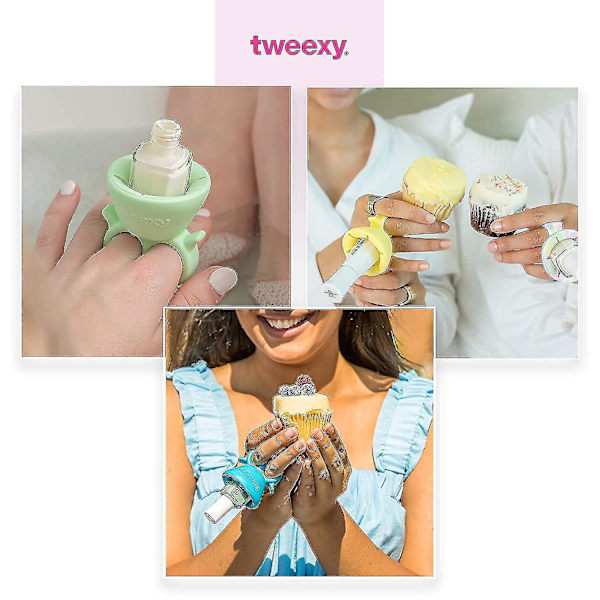 Bärbar Nagellackshållarring Manikyr Pedikyr 3-pack