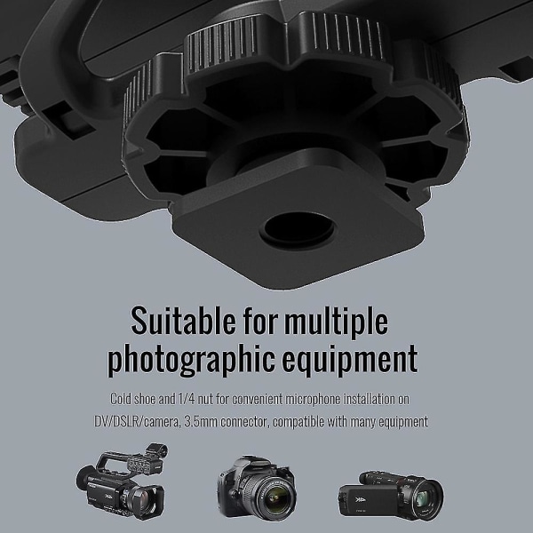 Sgc-600 Kondensor på kameran Intervju Mikrofon Mic Super-kardioid 3-nivåer förstärkningskontroll Low Cut Swi