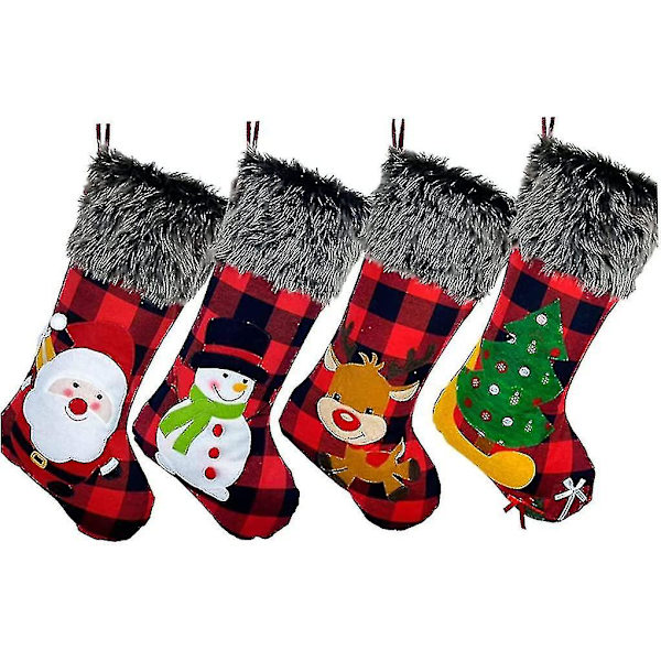 Julegave Sokker Plysj Julestropp Lanyard Juletrepynt Julepynt, Julesokker Julepynt 1 Stykke Bd-yuh