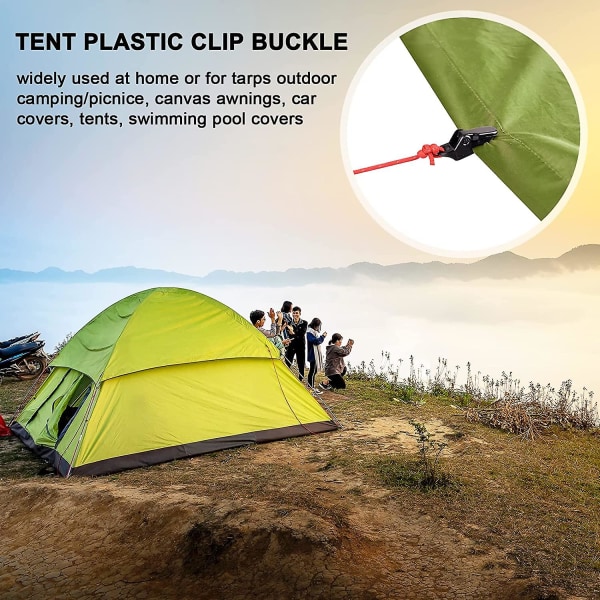 10 sæt Tarp Clip Markise Telt Clamp Heavy Duty Telt Clamp til udendørs aktiviteter Camping Fortelt