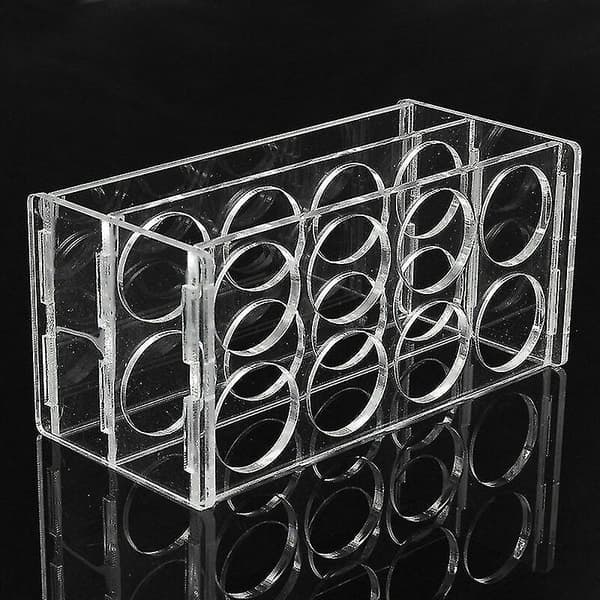 Kicute 8-hulls Plastprøvebeholder Stativ for Testing Tubes