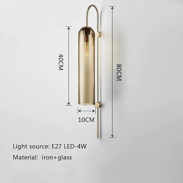 Vegglamper Lampetter Stue Glass Lys 220-240v