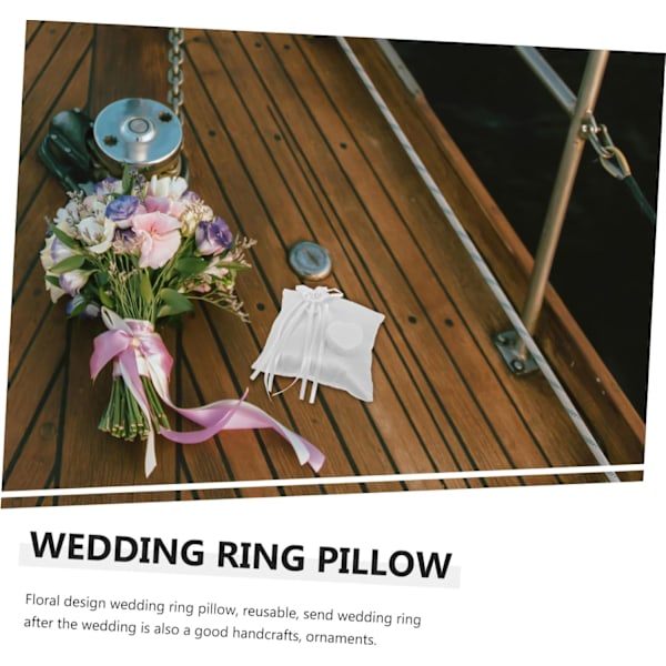 Unik Blomsterdesign Pute Ringbærer Puteholder for Bryllup
