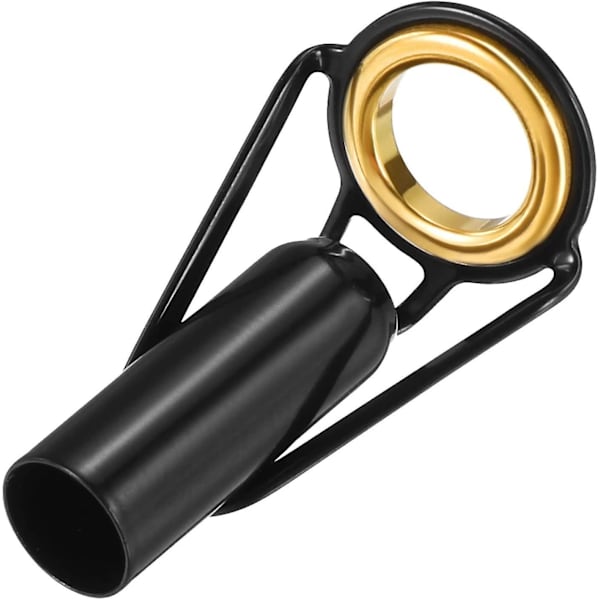 Reparationskit för fiskespötoppar - Rostfritt stål, ringguide för saltvatten/sötvattenfiske, svart, 3-pack