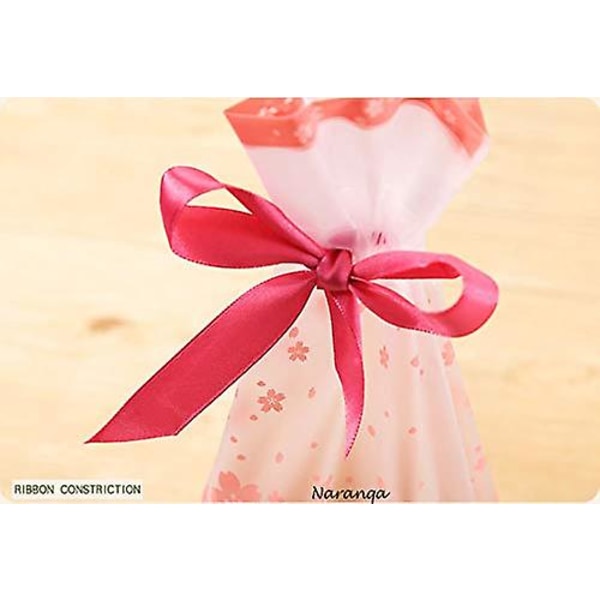 50 stk. Rosa Godteposer Party Gaveposer Dessertposer Kageposer Slikposer Madopbevaringsposer Med