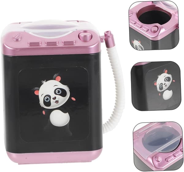 2 stk. elektrisk makeupbørsterenser Mini automatisk renser til makeupbørster