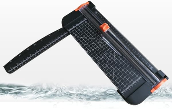 A4 trekantpapirkutter giljotin med skyveblad bærbar papirtrimmer for scrapbooking