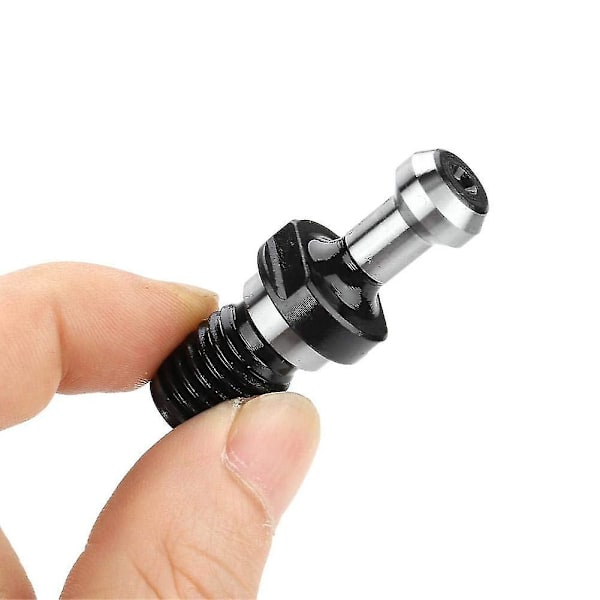 CNC Spigot Fastgjøringsknapp CNC Fræsverktøyholder (sølv svart) (2 stk)