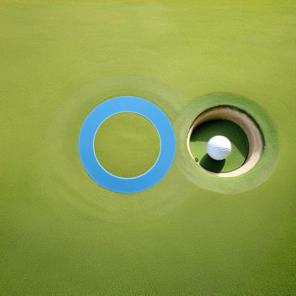 2 stk. bærbare blå golf træningsputtekopper silikone træningshulringe