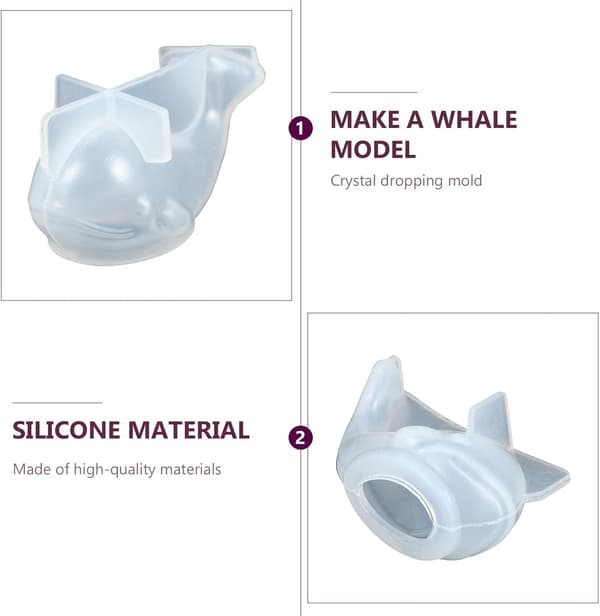 Stor hval DIY silikonform for harpikshåndverk, 3D hvalpyntform egnet