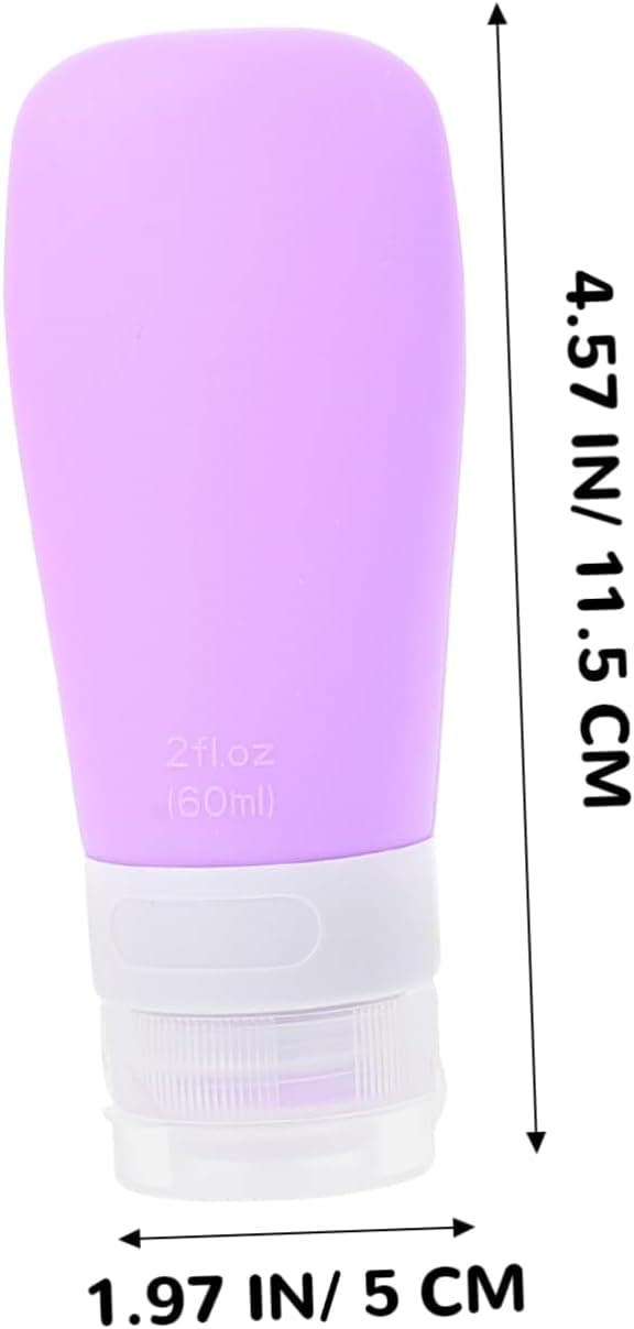5 st reseflaskor silikon lotion dispenser smink provflaskor för toalettartiklar bärbara tomma silikon för bärväska