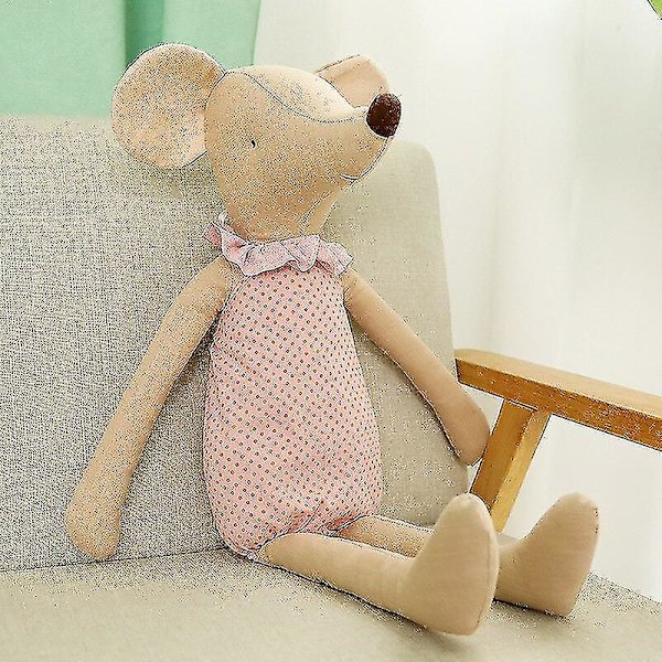 Barnas leketøy og søt sløyfe og sløyfe dukke bamse 45cm pink