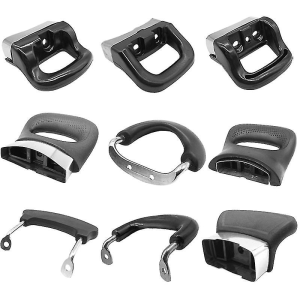 Håndtak for trykkoker, sidestøttehåndtak for trykkoker, aluminium, 4 stk, svart