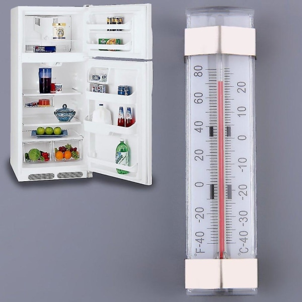 Keittiön hyllylle ripustettava jääkaapin pakastin lämpömittari