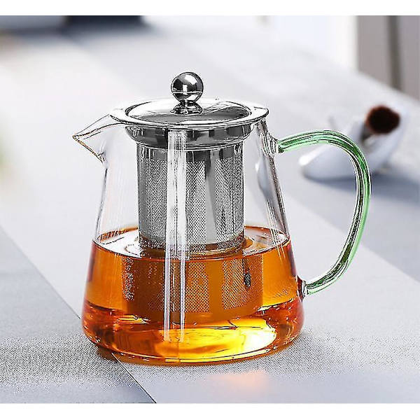 550 ml Tjockglas TeKanna Värmebeständig Blomma Te