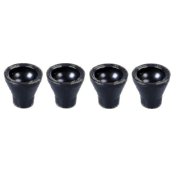 4 stk. Gummikule-Plukkere for Puttergrep (svart)