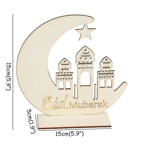 Ramadan Eid Mubarak Home træbordstativindretning