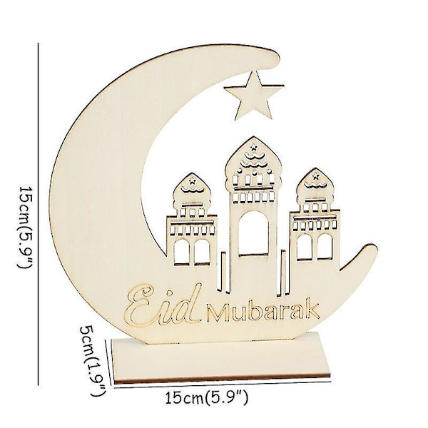 Ramadanin ja Eid Mubarakin Kotipuinen Pöytäjalusta Koriste