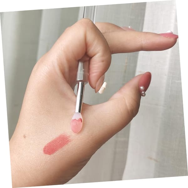 5 stk. silikone læbebørste makeupbørste til læbepomade kosmetisk læbestift øjenskyggeapplikator til rejse-makeup-sæt
