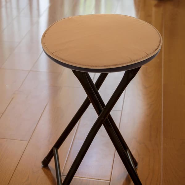 Stolputer til spisestoler, runde 38 cm diameter, tykk svampesetepute med stropper