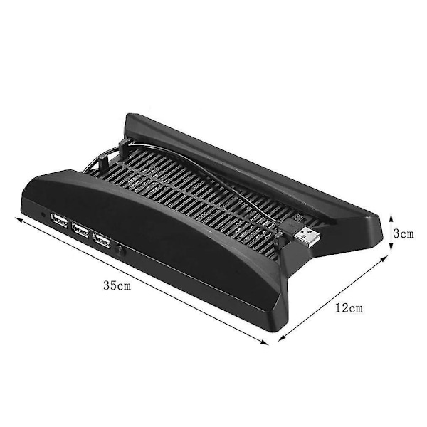Vertikal Stativ Spillplate Oppbevaring USB Lading for PS4 Pro