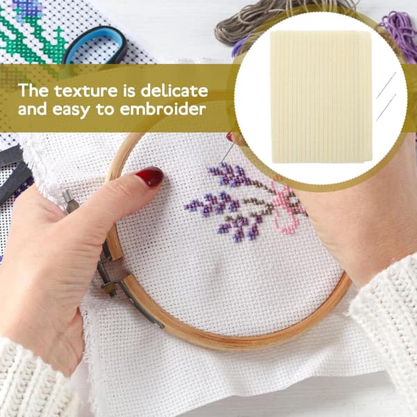 Korsstygn Broderityg Nät 73x50cm DIY Rutnätstyg