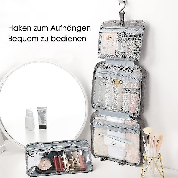 Toiletaske Kosmetikpose Rejsemakeuppose Til Ophængning, Foldsammenlig Organizer